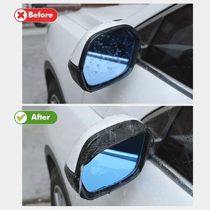 Rearview Mirror Carbon Fiber Rain Shield 2PCS