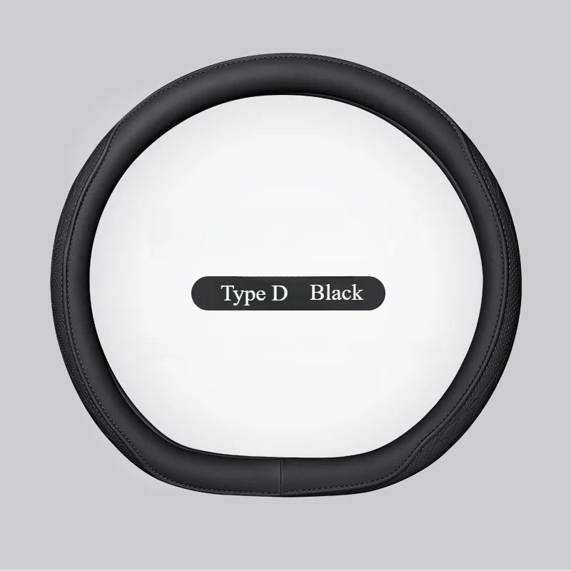 Leather Perforated Car Steering Wheel Cover