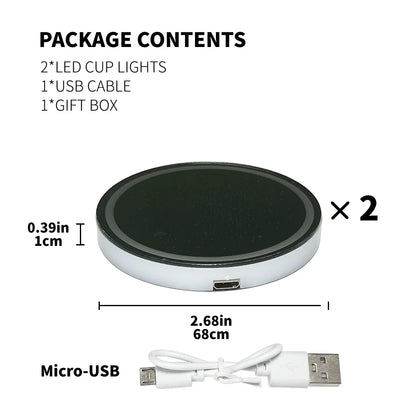 2PCS LED Cup Holder Ambient Lights