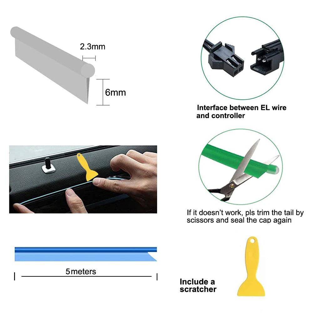 Car Interior Led Strip Light Neon