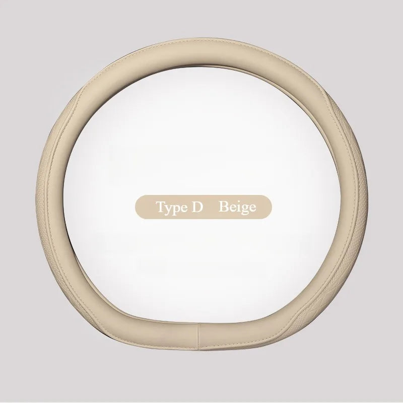 Leather Perforated Car Steering Wheel Cover