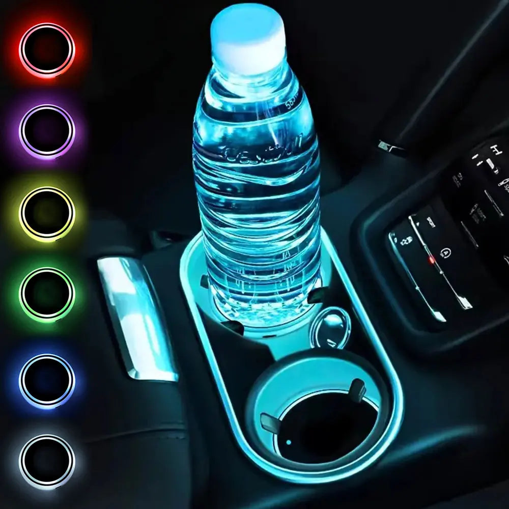 Car Coasters Cup Holder LED Light