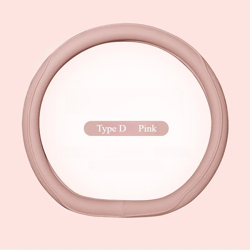 Leather Perforated Car Steering Wheel Cover