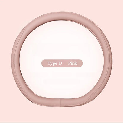 Leather Perforated Car Steering Wheel Cover